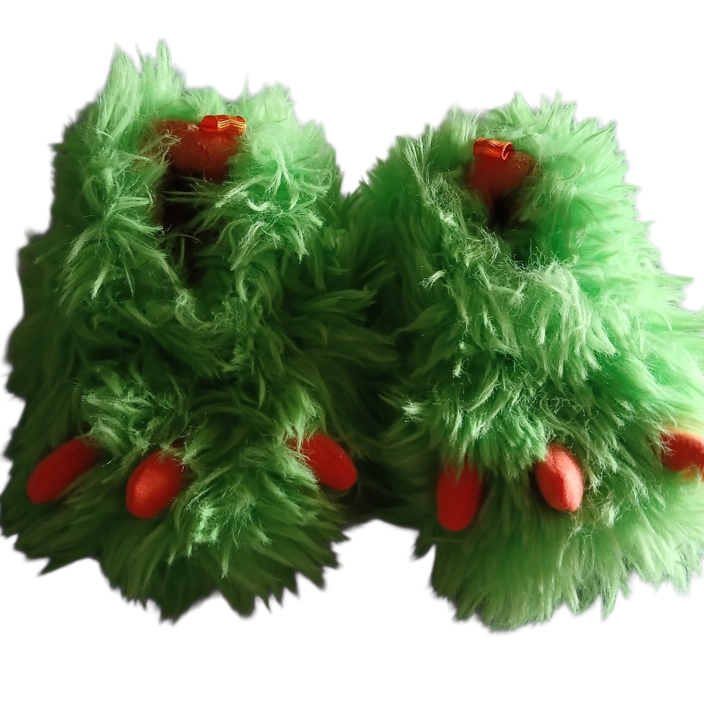Green Monster Claw Kids Slippers